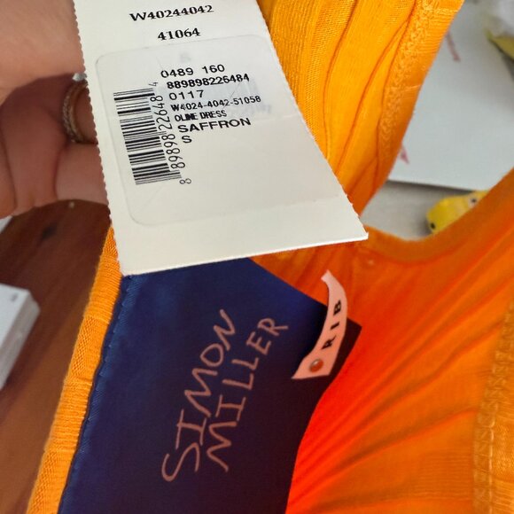 NEW SIMONMILLER Simon Miller Oline Dress One Shoulder Orange Knit Dress NWT - Picture 3 of 4